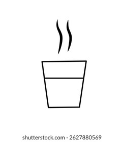 coffee glas icon design template on white