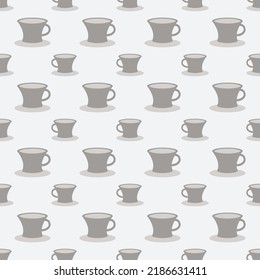coffee glass cafe seamless pattern