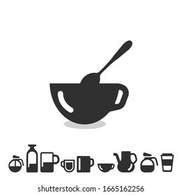 Café en una taza de vidrio