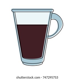 coffee in glass cup beverage icon image