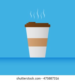 Coffee glass, cup, icon. Vector illustration
