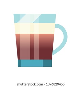 coffee glass design of drink caffeine breakfast and beverage theme Vector illustration