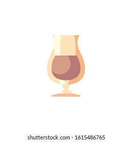 Coffee glass design of time drink breakfast beverage shop morning store aroma and caffeine theme Vector illustration