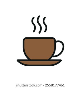 Coffee glass drink icon features clean lines and elegance enhancing any digital concept