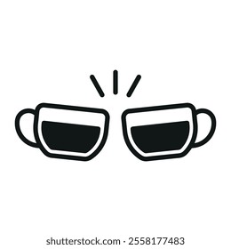 Coffee glass drink icon features clean lines and elegance enhancing any digital concept