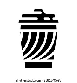 coffee glass glyph icon vector. coffee glass sign. isolated symbol illustration