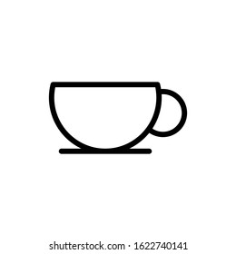 coffee glass icon line design vector template
