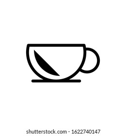 coffee glass icon line design vector template