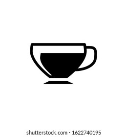 coffee glass icon line design vector template