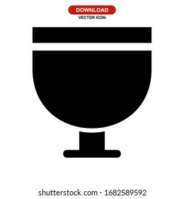 coffee glass icon or logo isolated sign symbol vector illustration - high quality black style vector icons
