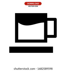 coffee glass icon or logo isolated sign symbol vector illustration - high quality black style vector icons
