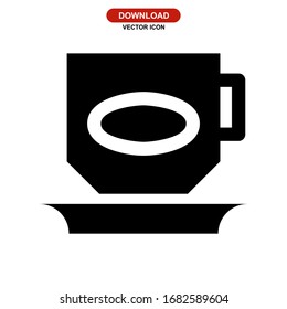 coffee glass icon or logo isolated sign symbol vector illustration - high quality black style vector icons
