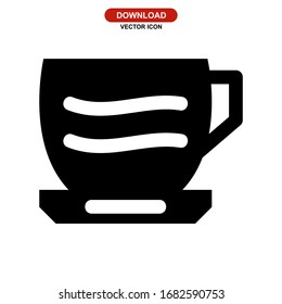 coffee glass icon or logo isolated sign symbol vector illustration - high quality black style vector icons
