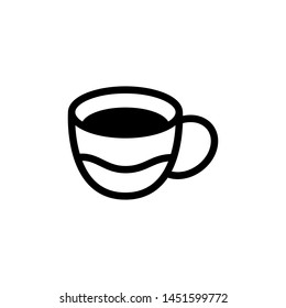 Coffee Glass Icon Template Vector Design - Vector