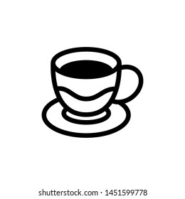 Coffee Glass Icon Template Vector Design - Vector