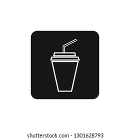 coffee glass icon vector