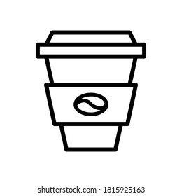 Coffee glass icon vector design template