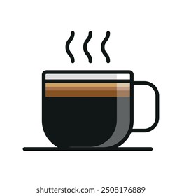 Coffee glass icon vector design templates simple and modern concept graphic