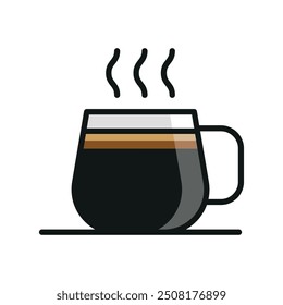 Coffee glass icon vector design templates simple and modern concept graphic