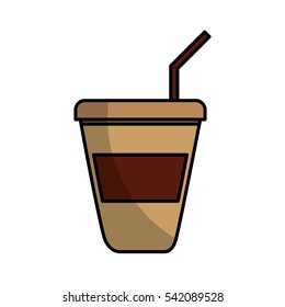 coffee glass isolated icon vector illustration design