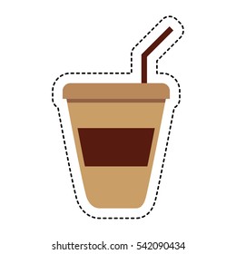 coffee glass isolated icon vector illustration design