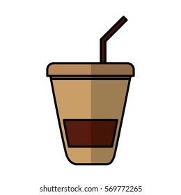 coffee glass isolated icon vector illustration design