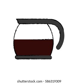 Coffee glass kettle icon vector illustration graphic design