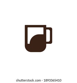 coffee glass logo icon template vector 