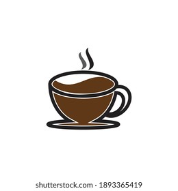 coffee glass logo icon template vector 