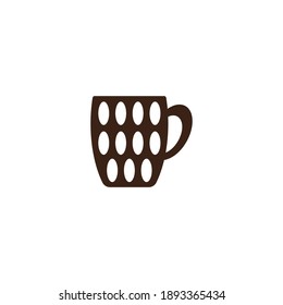 coffee glass logo icon template vector 