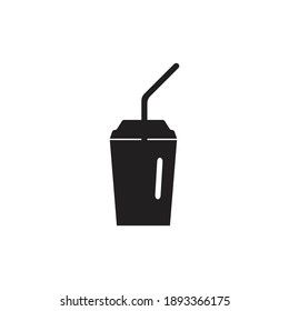 coffee glass logo icon template vector 