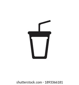 coffee glass logo icon template vector 
