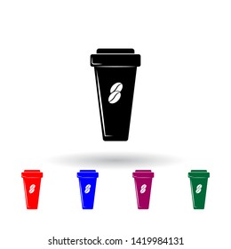 coffee in a glass multi color icon. Elements of drink set. Simple icon for websites, web design, mobile app, info graphics