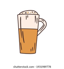 coffee glass on white background