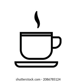 coffee or glass. simple icon design, best used for banner, flayer, or web application. Editable stroke with EPS 10 file format