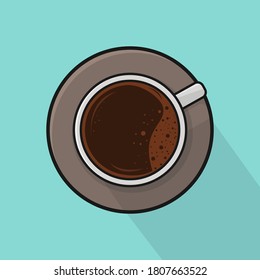 coffee in glass vector illustration design