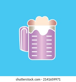 Coffee glass. Vector illustration glass icon design
