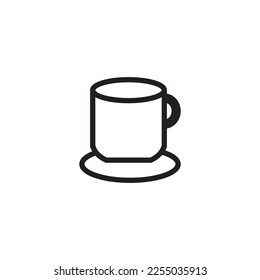 coffee glass vector line new icon
