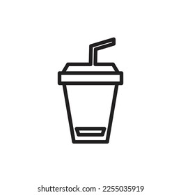 coffee glass vector line new icon