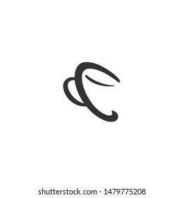 coffee glass vector logo design