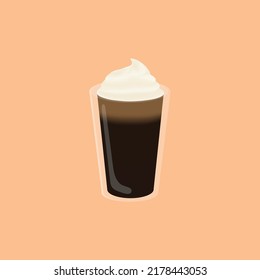 coffee glass,fresh coffee cup vector illustration