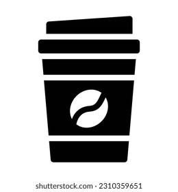 coffee glyph icon illustration vector graphic