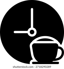 Vector de ilustración de icono de glifo de café