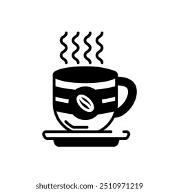 Kaffee-Glyphe-Symbol, Vektorgrafik