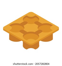 Coffee to go box icon. Isometric of coffee to go box vector icon for web design isolated on white background