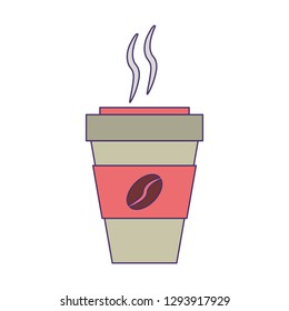 coffee to go cup blue lines