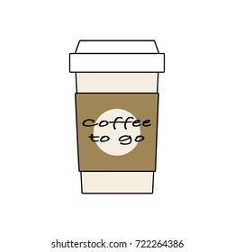Coffee to go. Coffee cup icon.