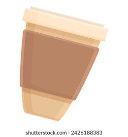 Coffee to go cup icon cartoon vector. Separation organic pet. Energy paper