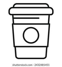 Coffee to go cup icon outline vector. Cook dark. Takeout lunch