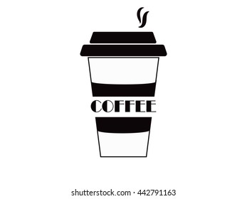 Coffee To Go cup isolated on white background. 
